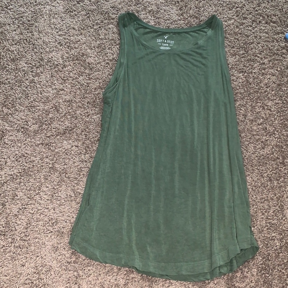 Green tank top from American Eagle